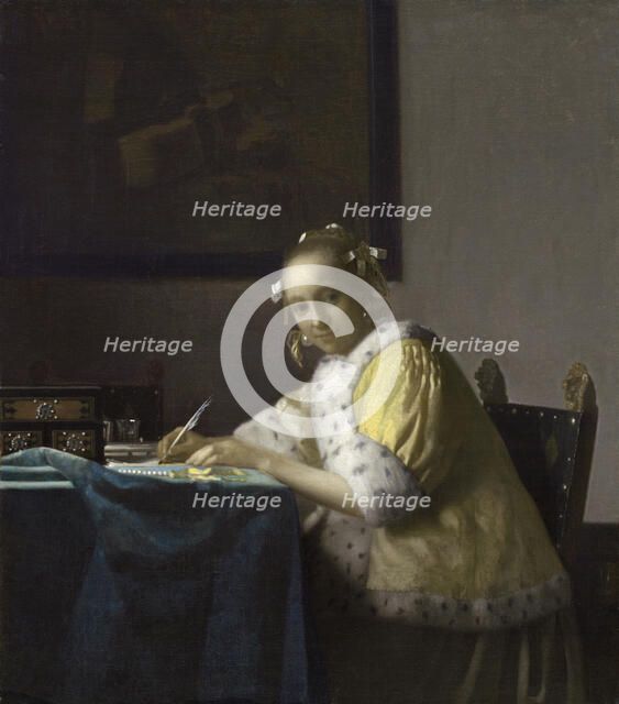 A Lady Writing a Letter, 1665-1670. Artist: Vermeer, Jan (Johannes) (1632-1675)