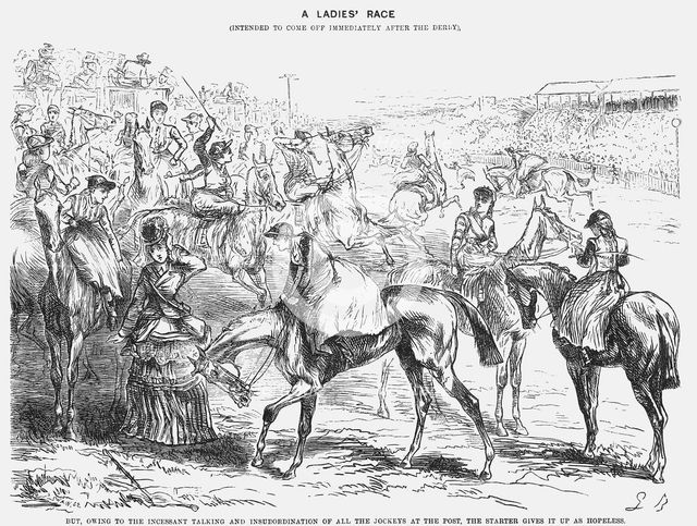 'A Ladies' Race', 1872. Creator: Joseph Swain.