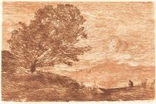 A Lake in the Tyrol (Un lac du Tyrol), 1863. Creator: Jean-Baptiste-Camille Corot