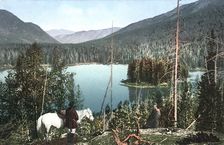 A Lake in the Valley of the Arasan River, a Tributary of the Belaia Berel River that..., 1911-13. Creator: Sergei Ivanovich Borisov