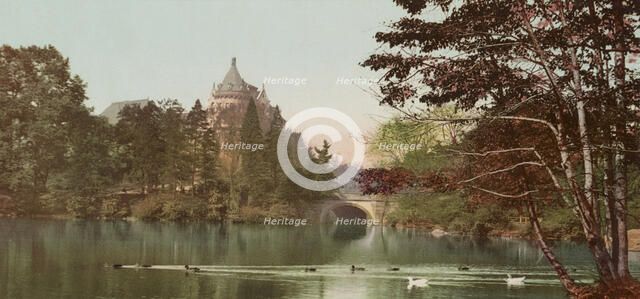 A Lake view in Central Park, New York, c1901. Creator: Unknown.