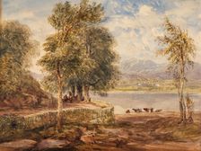 A Lake With Cattle, 1833-51. Creator: David Cox the Elder