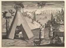 A Lapland Hut (Aubry de La Mottraye's "Travels throughout Europe, Asia and into Part of..., 1723-24. Creator: William Hogarth
