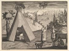 A Lapland Hut (Aubry de La Mottraye's "Travels throughout Europe, Asia and into Part of..., 1723-24. Creator: William Hogarth