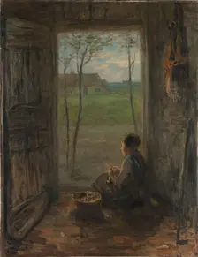 A Laren Scene, 1905. Creator: Jozef Israels
