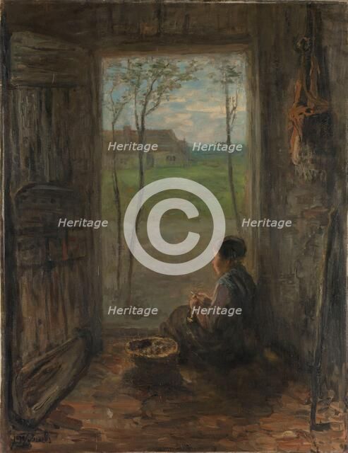 A Laren Scene, 1905. Creator: Jozef Israels.