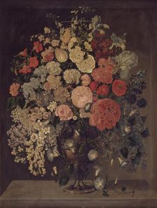 A large vase with flowers, 1821. Creator: Carl Christian Seydewitz