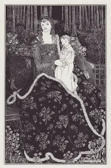 A large Christmas Card, 1895. Creator: Aubrey Beardsley