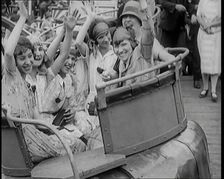 A Large Group of Female Civilians Enjoying a Roller Coaster Ride, 1926. Creator: British Pathe Ltd