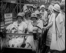 A Large Group of Female Civilians Enjoying a Roller Coaster Ride, 1926. Creator: British Pathe Ltd