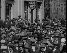 A Large Group of Male Civilians Standing Outside of the Transport and General Workers Union..., 1926 Creator: British Pathe Ltd
