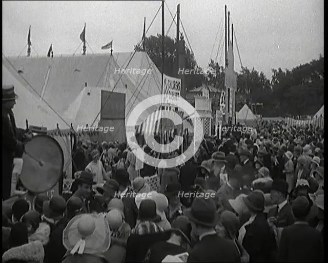 A Large Group of People Attending a Theatrical Garden Party, 1920s. Creator: British Pathe Ltd.