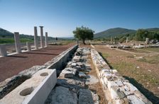 A latrine in Messene, Greece. Creator: Samuel Magal