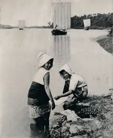 A laundry on the river's brim c1900, (1921). Artist: Julian Leonard Street