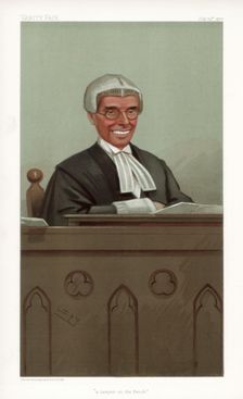 A Lawyer on the Bench 1902. Artist: Spy