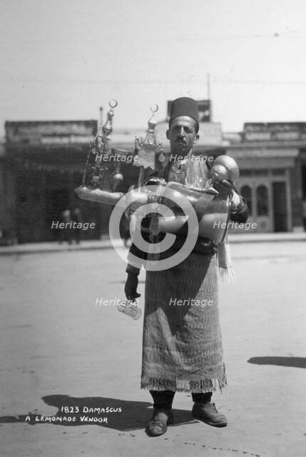 A lemonade vendor, Damascus, Syria, c1920s-c1930s(?). Artist: Unknown
