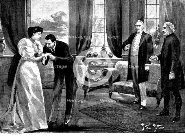 "A Leader of Men," the new play at the Comedy Theatre, 1895. Creator: George Meisenbach.