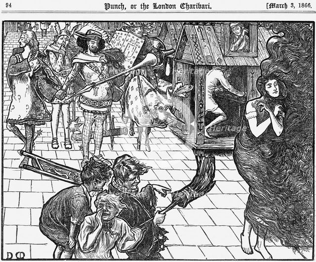 'A Legend of Camelot. Part 1', 1866. Creator: George du Maurier.