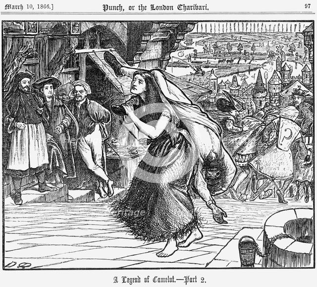 'A Legend of Camelot - Part 2', 1866. Creator: George du Maurier.