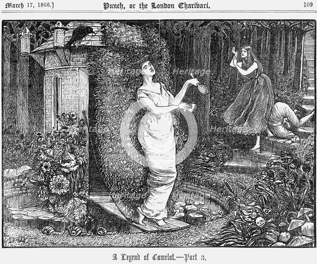 'A Legend of Camelot - Part 3', 1866. Creator: George du Maurier.