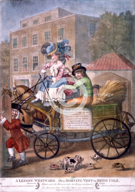 A lesson westward..., Hammersmith Turnpike, London, 1782. Artist: Anon