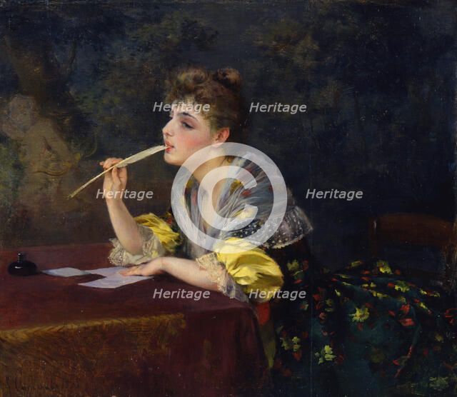 'A Letter', 1893.  Artist: Klavdi Stepanov