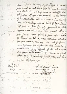 A letter by Oliver Cromwell to Cardinal Mazarin, 4 December 1657, (1899)