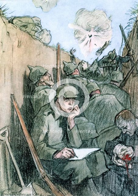 'A Letter from the German Trenches', 1916. Creator: Louis Raemaekers.