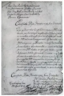 A letter from the Dutch East India Company to Willem Adriaan van der Stel, 18th century (1931)