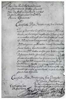 A letter from the Dutch East India Company to Willem Adriaan van der Stel, 18th century (1931)
