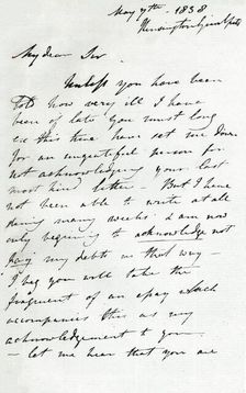 A letter from Augustus Wall Callcott, 7 May 1838 (1904). Artist: Augustus Wall Callcott