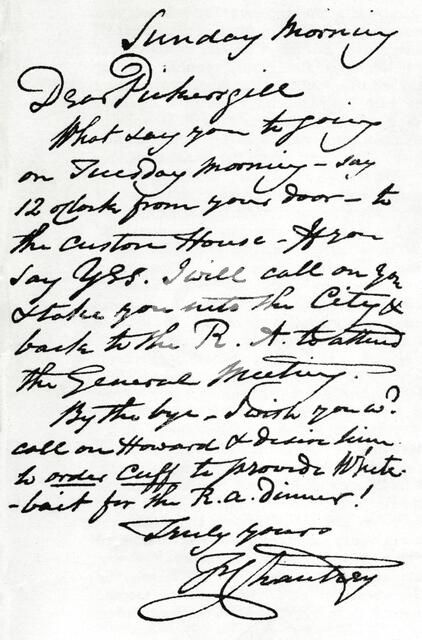 A letter from Francis Leggatt Chantrey, 1839 (1904). Artist: Francis Legatt Chantrey.