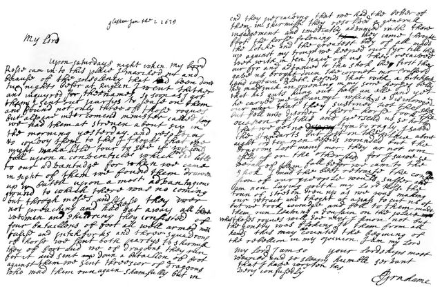 A letter from Graham of Claverhouse, Viscount Dundee, 1629, (1840). Artist: John Graham