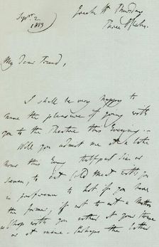 A letter from Sir Thomas Lawrence, 1819 (1904). Artist: Thomas Lawrence