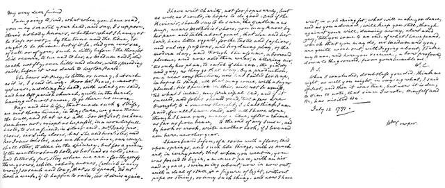 A letter in rhyme from Cowper, the poet, to the Reverend John Newton, 1771, (1840). Artist: William Cowper