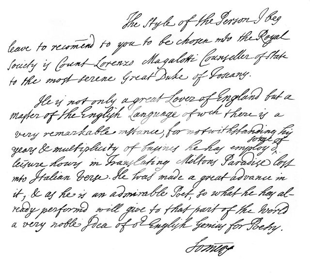 A letter letter from John, 1st Baron Somers, early 18th century, (1840).Artist: Sir Hans Sloane