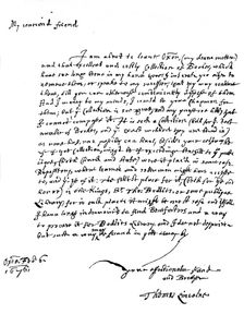 A letter written by Thomas Lincoln, 1676 (1840)