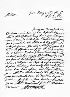 A letter written by James Crofts, 1st Duke of Monmouth, begging for his life, July 1685. Creators: Unknown, James Scott, 1st Duke of Monmouth