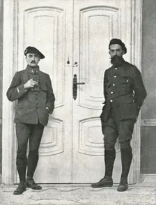 A leur entrée, les Francais ont eu le soin d'apposer des scelles a la porte des..., 1916 (1924) Creator: Unknown