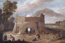 A Lime-kiln with Figures 17th century. Artist: David Teniers II