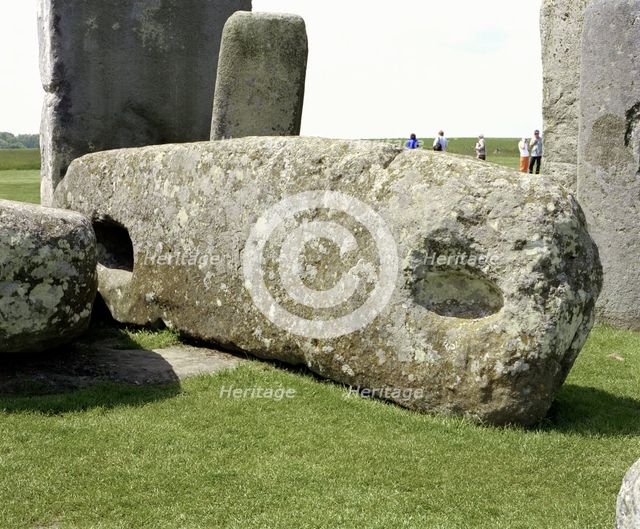 A lintel stone at Stonehenge, Amesbury, Wiltshire, 2000. Artist: P Williams