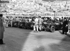 A line of Alfa Romeos at the Monaco Grand Prix, 1934