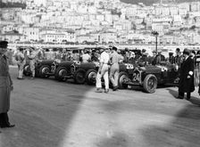 A line of Alfa Romeos at the Monaco Grand Prix, 1934