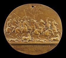 A Lion Hunt. Creator: Valerio Belli