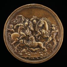 A Lion-Hunt, late 15th - early 16th century. Creator: Moderno