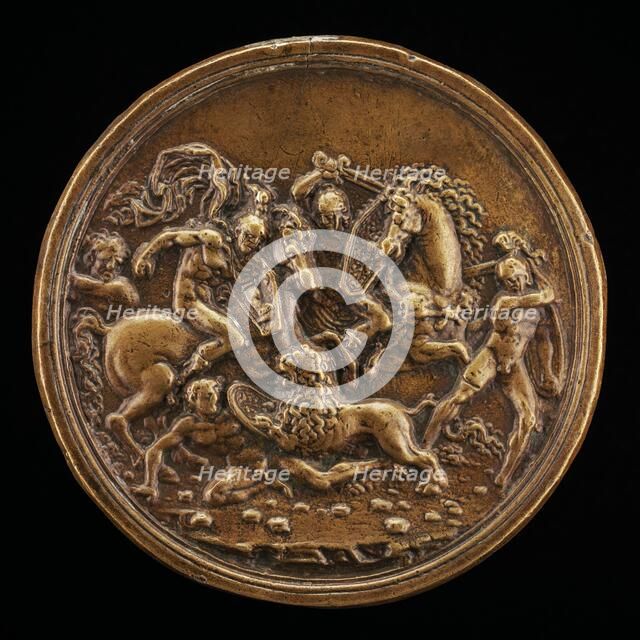 A Lion-Hunt, late 15th - early 16th century. Creator: Moderno.