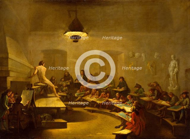 A Life Class, early 19th century?. Creator: Unknown.
