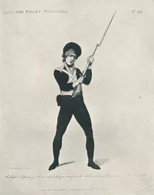 A Light Infantry Man defending himself 1798 (1909). Artist: Thomas Rowlandson