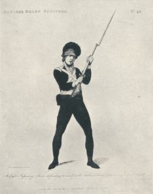 A Light Infantry Man defending himself 1798 (1909). Artist: Thomas Rowlandson