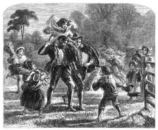 A light load from the last-reaped field, 1864. Creator: Unknown